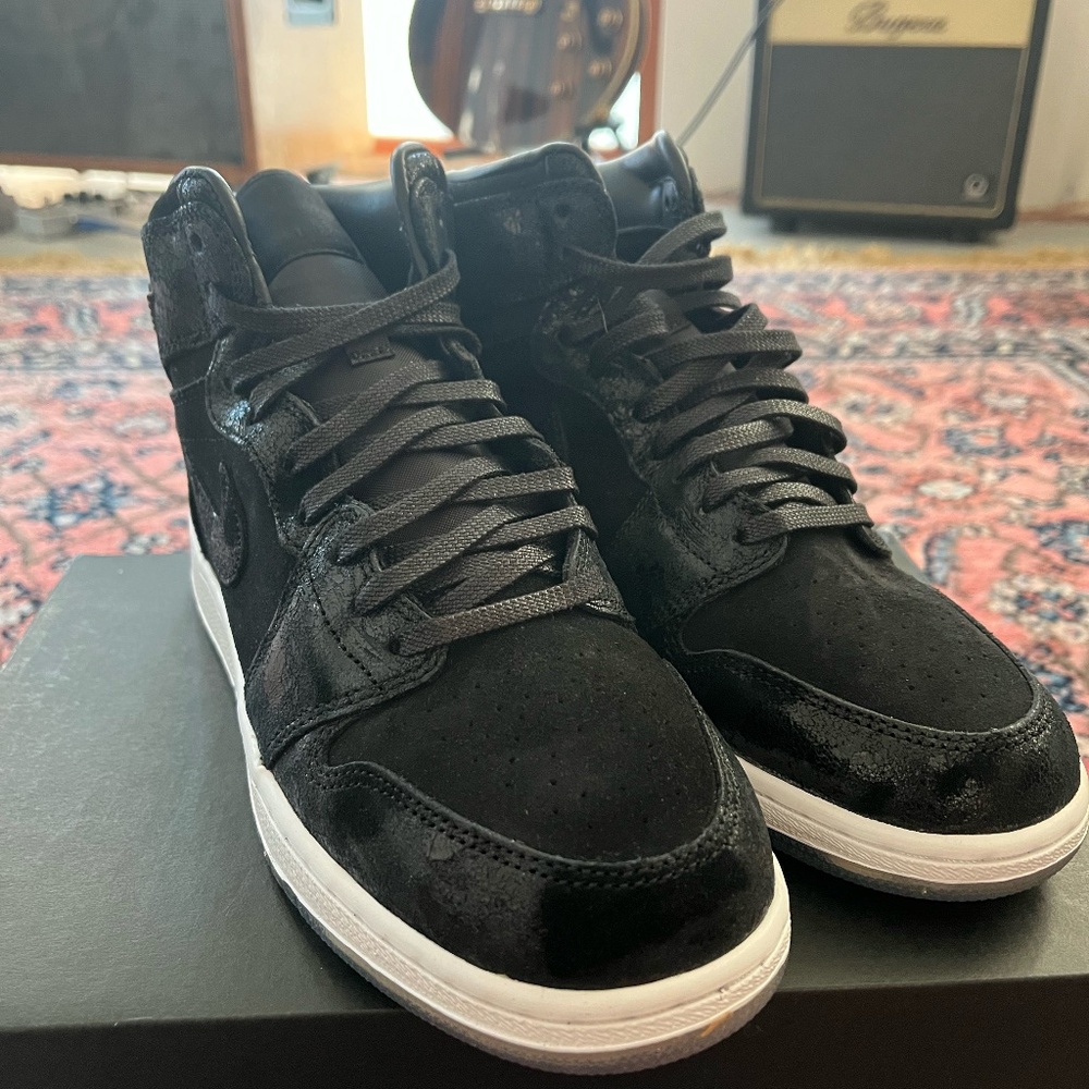 BRAND NEW Black/White Air Jordan 1 Retro High top Premium HC GG Shoes